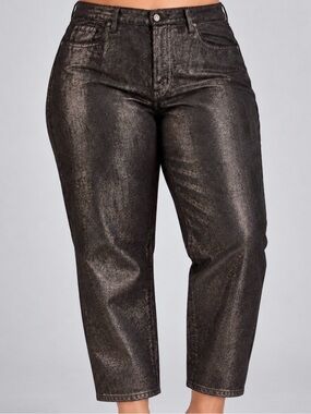 Old Navy NWT Metallic Glitter OG Straight Ankle Jeans Size 16